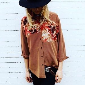 Vintage silk button down shirt